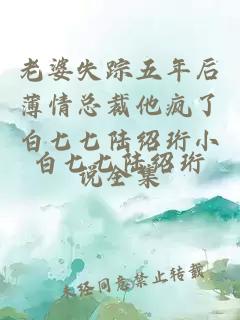老婆失蹤五年后薄情總裁他瘋了白七七陸紹珩小說全集